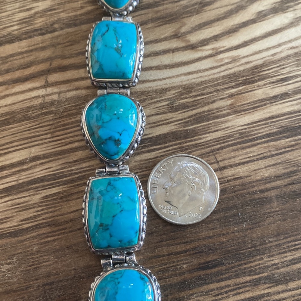 BARSE——Beautiful large Turquoise bracelet.  7-1/2” - Picture 10 of 12